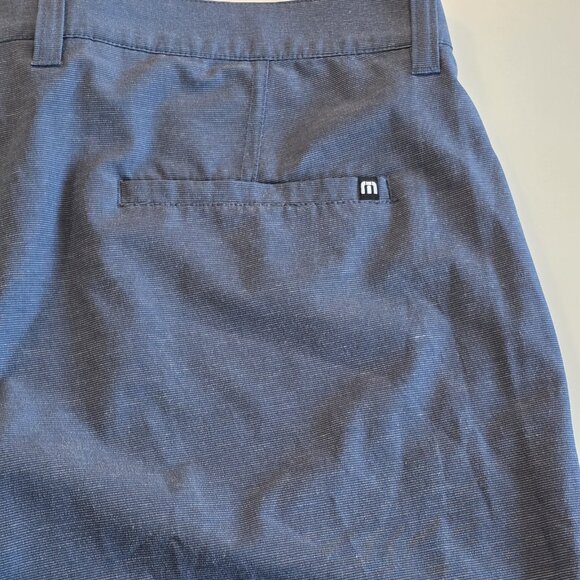 Travis Mathew Shorts Mens US 36 Dark Heathered Blue Golf Ripstop Stretch Active - Picture 11 of 13